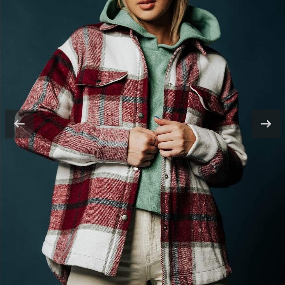 Clad and cloth harvest moon plaid jacket size small